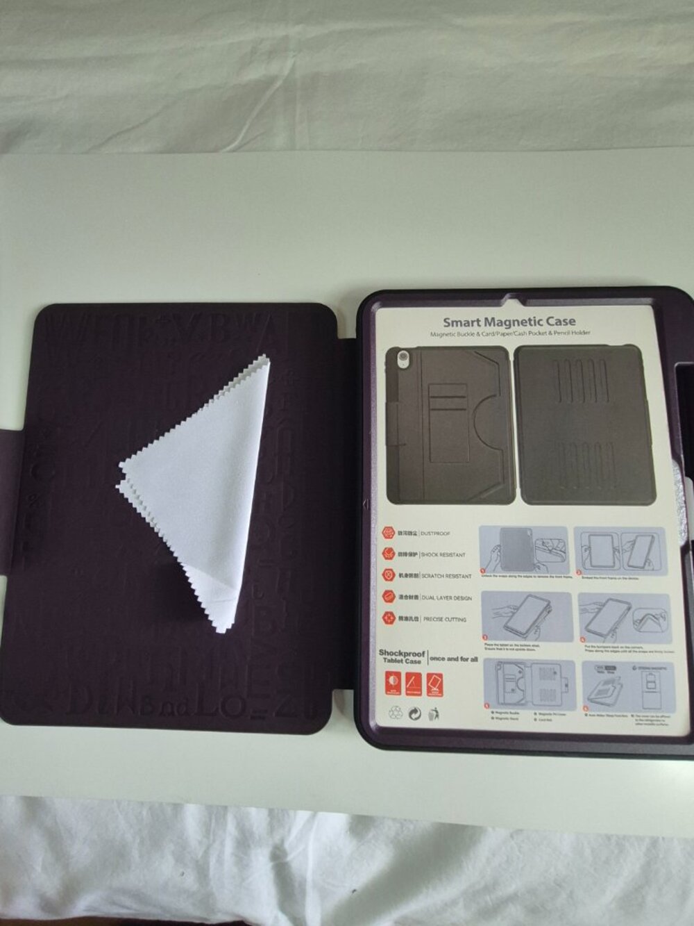 Kaijiabox Case Ipad Pro 11-inch Magnetic Multi-Angle Stand, Purple, NWT